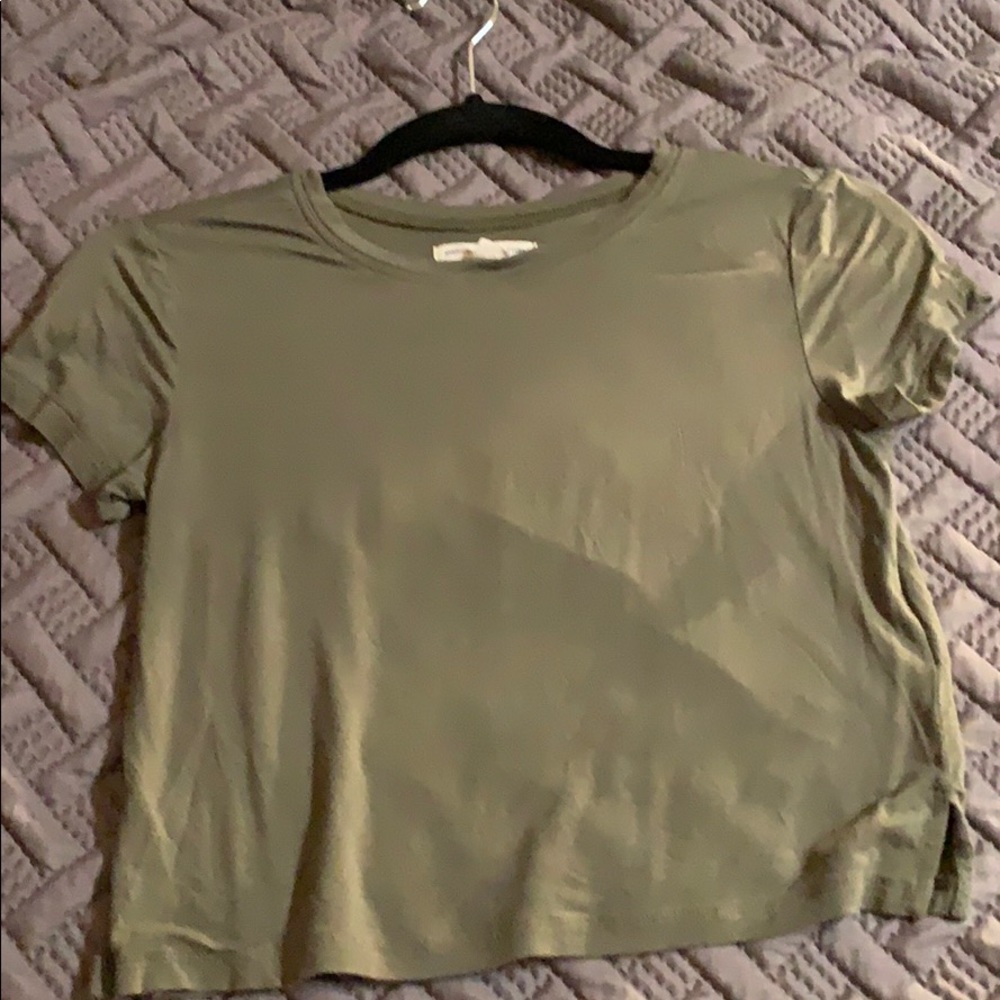 Army green Crop top